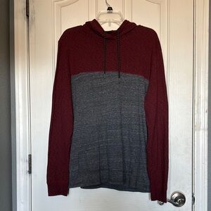 Urban Pipeline Maroon Hooded Long Sleeve T-Shirt